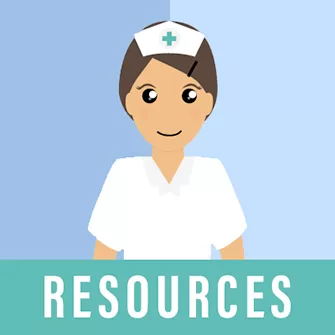 Vector image of a Nurse with the title Resources